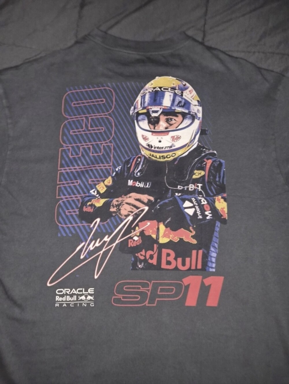 Oracle Red Bull Racing Sergio Perez Graphic Cotton American Eagle XLT T-Shirt